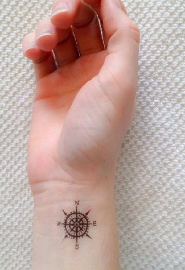 tatuaje de brujula