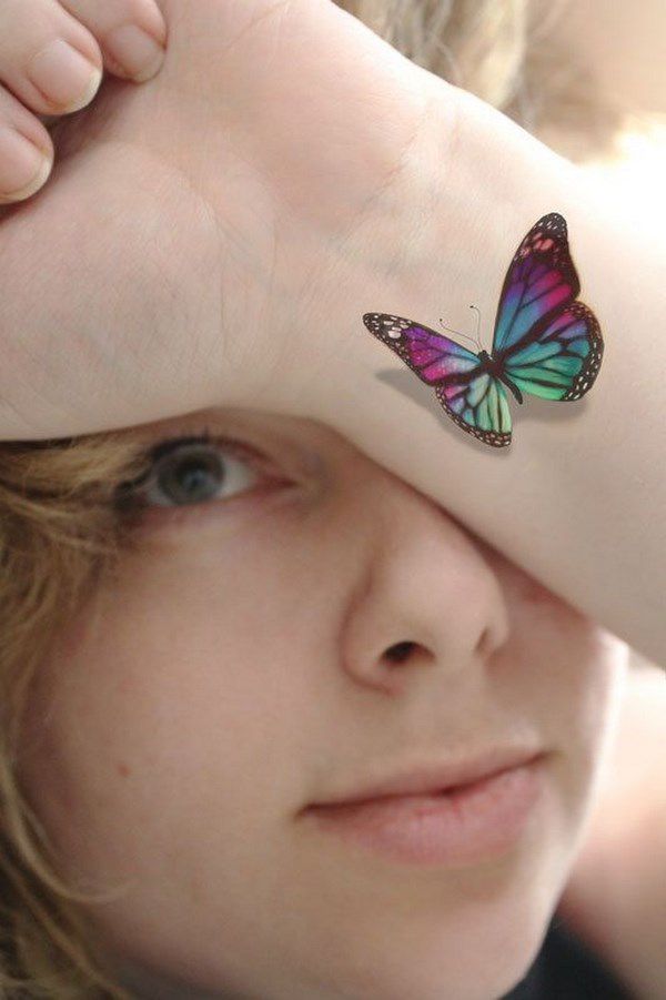 tatuaje de mariposa 3D
