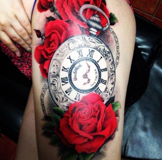 reloj y rosas