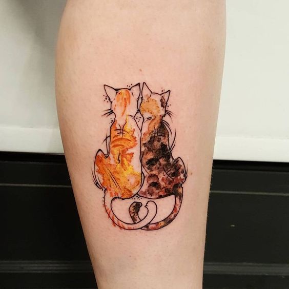 Tatouage Chat Coulour (1)